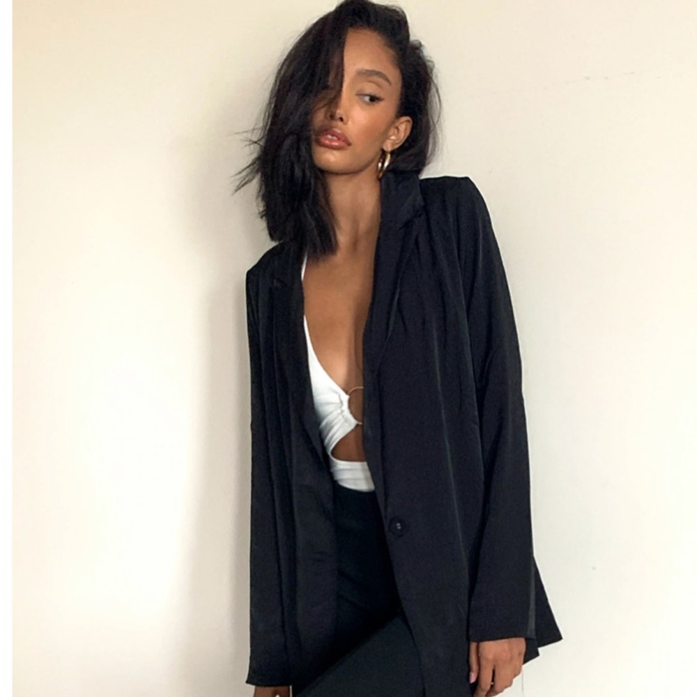 Princess Polly - AMELIA BLAZER BLACK